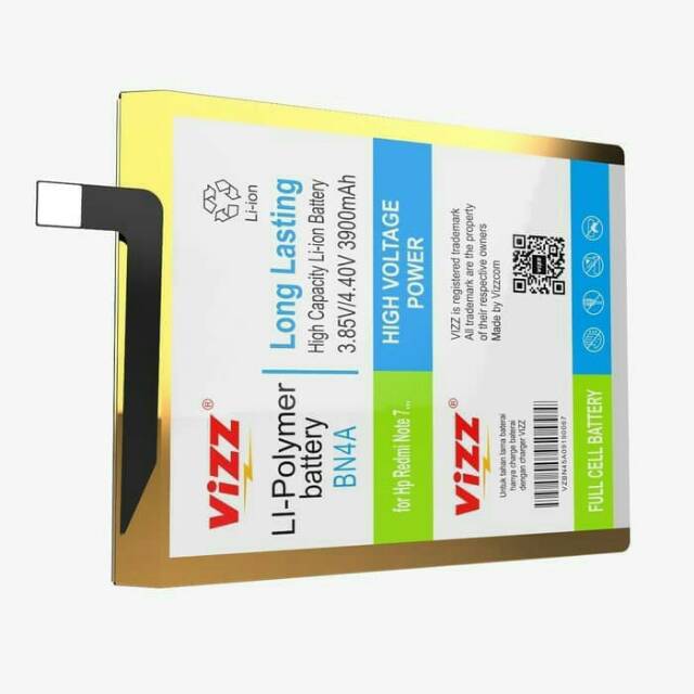 Baterai batt batre battery double power vizz xiaomi xiomi redmi note 7 bn4a