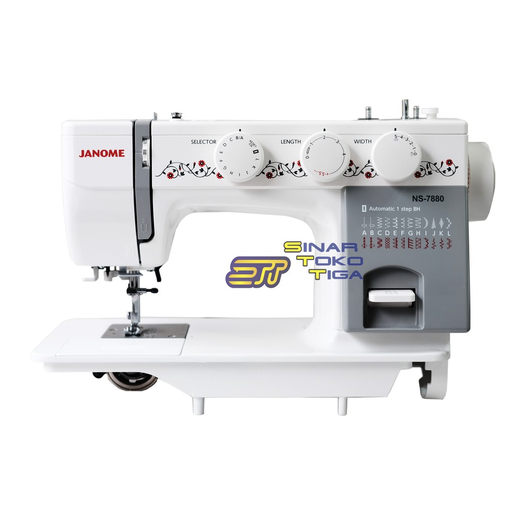 JANOME NS 7880 MESIN JAHIT SEMI PORTABLE LUBANG KANCING