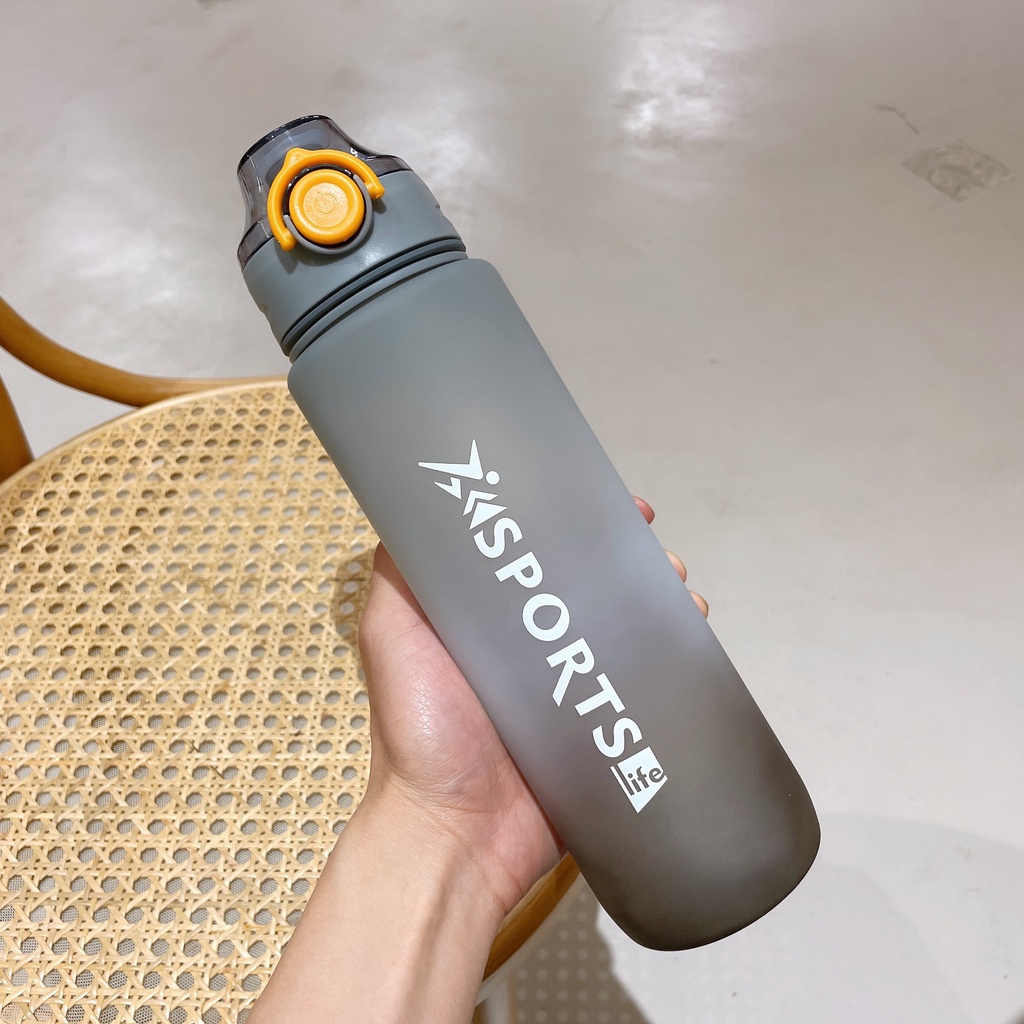 Botol Minum Motivasi 1 liter Tutup Flip Drink Reminder Botol Minum Tumbler Olahraga Sport Unik 1 liter-Black