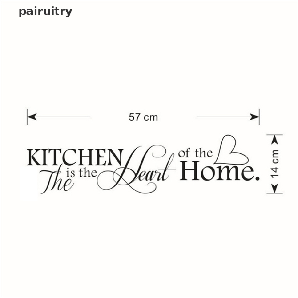 Stiker Dinding Decal Desain Quotes Kitchen Is the Heart of Home Dapat Dicopot