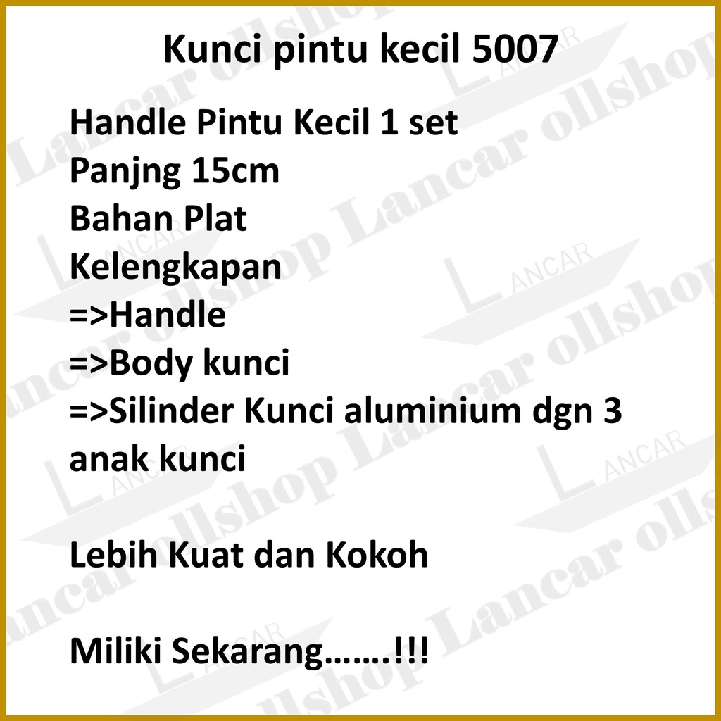 kunci pintu kecil / handel pintu kecil / Handle Pintu Rumah 5002 CP GP / 5007 CP GP