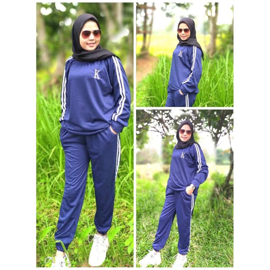 HOPYLOVY - Setelan Jogger Wanita Fathin