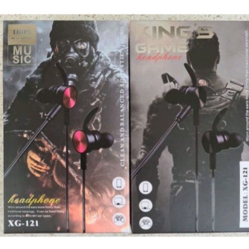 Handfree Haeadset Earphone Mobile Gaming  In Ear XG 121 With Mic