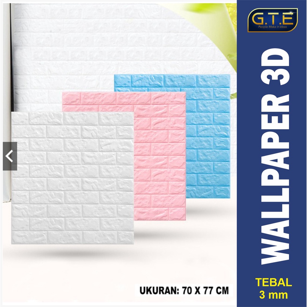 Wallpaper 3D Foam Ukuran 70 x 77 CM Dekorasi Dinding Kamar Rumah Murah Wallpaper Dinding 3D Foam