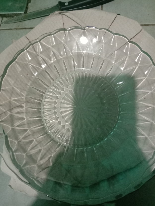 Piring Kaca Bening 22cm - Piring Beling 22cm