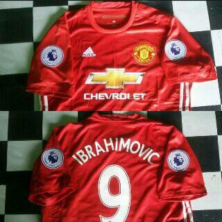 PROMO jersey mu home 16/17 full bpl patch + nameset ibrahimovic PALING MURAH