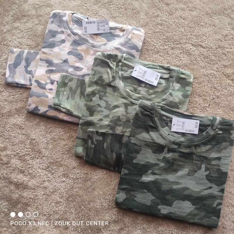 BAJU KAOS LENGAN PANJANG MOTIF ARMY ( RAJUT PREMIUM )