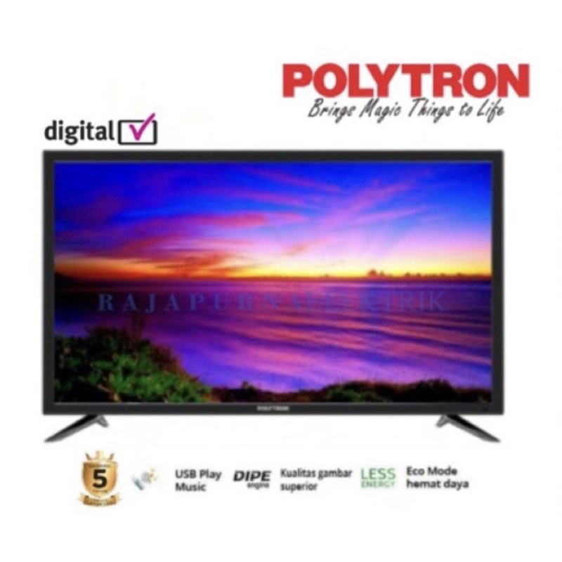 TV LED POLYTRON 32 inch digital tipe V1852