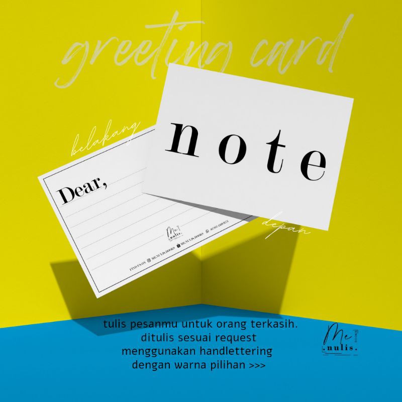 Jual Tambahan KARTU UCAPAN, GREETING CARD, UCAPAN TERIMA KASIH, UCAPAN