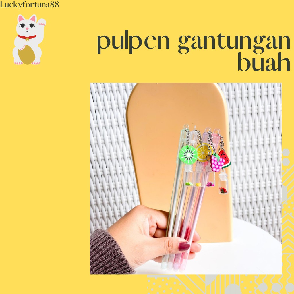 

[Luckyfortuna88] Pulpen gantungan buah pen gantungan buah alat tulis kantor alat tulis sekolah lucu murah unik