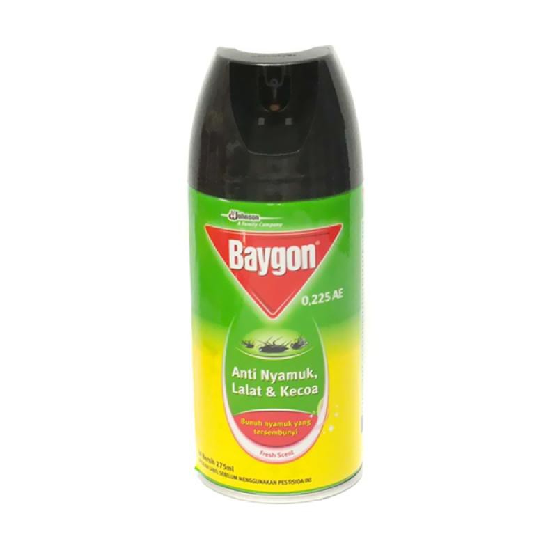 BAYGON INSEKTISIDA SPRAY KUNING KALENG KECIL WANGI CITRUS FRESH 225ML