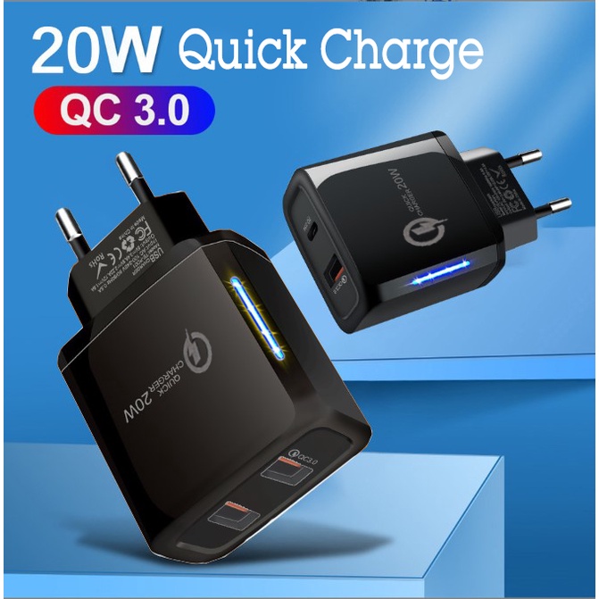 Universal Dual USB Quick Charger 3.0 hp Android iPhone Samsung Xiaomi IOS