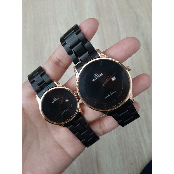 Mirage Couple Jam Tangan Tahan Air 3atm Anti Luntur Awet Tanggal Aktif