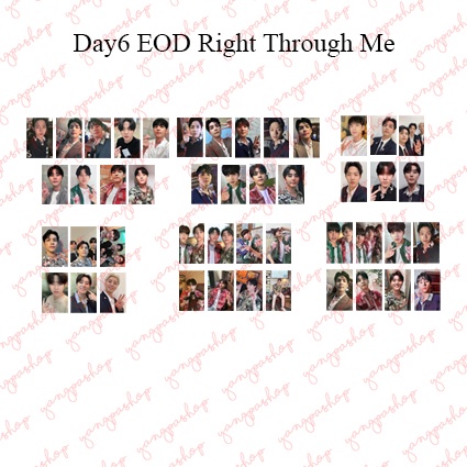 [READY / SET] DAY6 EOD RIGHT THROUGH ME DAYG PHOTOCARD FAN MADE UNOFFICIAL YANGPASHOP YOUNGK SUNGJIN