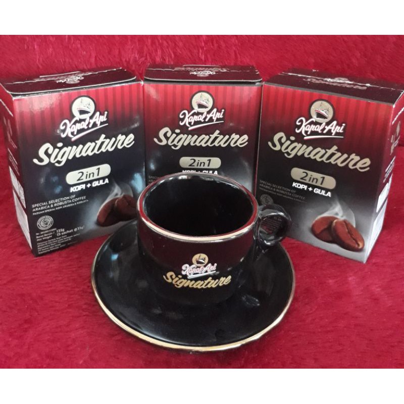 kapal api signature 2in1 free cangkir+tatakan