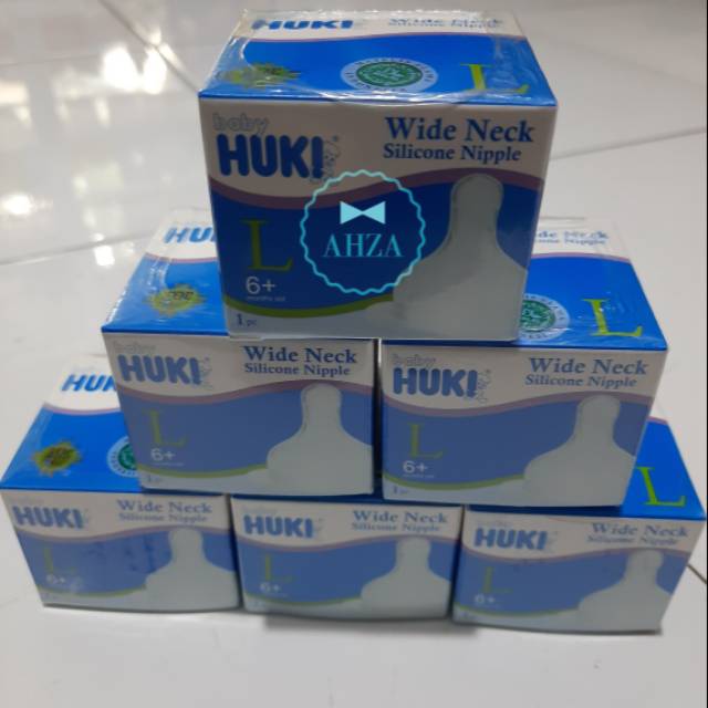 AHZA HUKI DOT WIDE NECK SILICONE NIPPLE SIZE SMLY