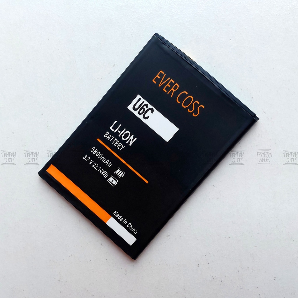 Baterai Evercoss U6C Xtream 2 Prime Double Power Original OEM Batre Batrai Battery Cross Evercross HP Handphone Ori