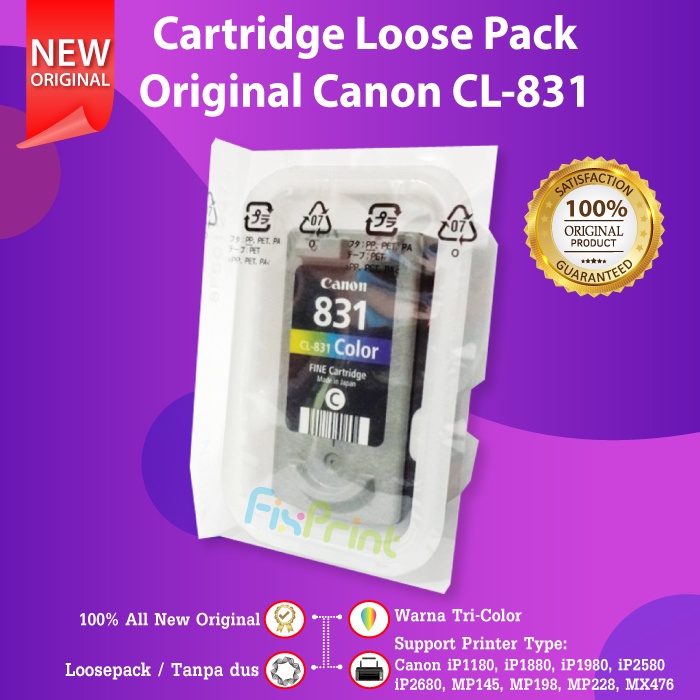 Cartridge Tinta Canon CL831 831 Color Printer IP1980 MX476 MX308 MX318