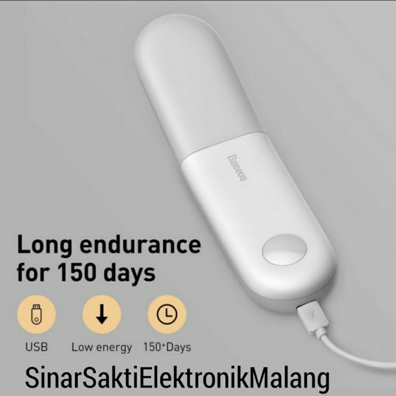 Baseus Lampu Dinding Sensor Gerak Otomatis Tidur Led Kamar Malam Charge Emergency Rechargeable Cas Malang