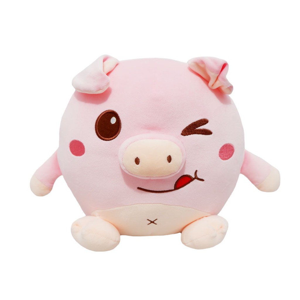 Boneka pig ball warna pink babi bola bulat yang memiliki ekspresi lucu sehingga cocok untuk kado ulang tahun anak-istana boneka