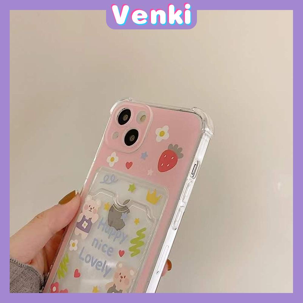 Casing Silikon Iphone 13 Pro Max 12 Pro Max 11 Pro Max 7 Plus Xr Xs Max Shockproof Motif Bunga Strawberry Pink