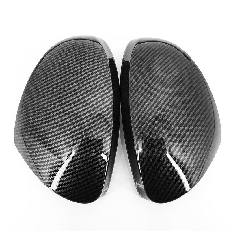 Xuming Pelindung Kaca Spion Mobil Pola Serat Karbon, untuk Volkswagen Tiguan 2007 2017, Penutup Cermin Samping Mobil