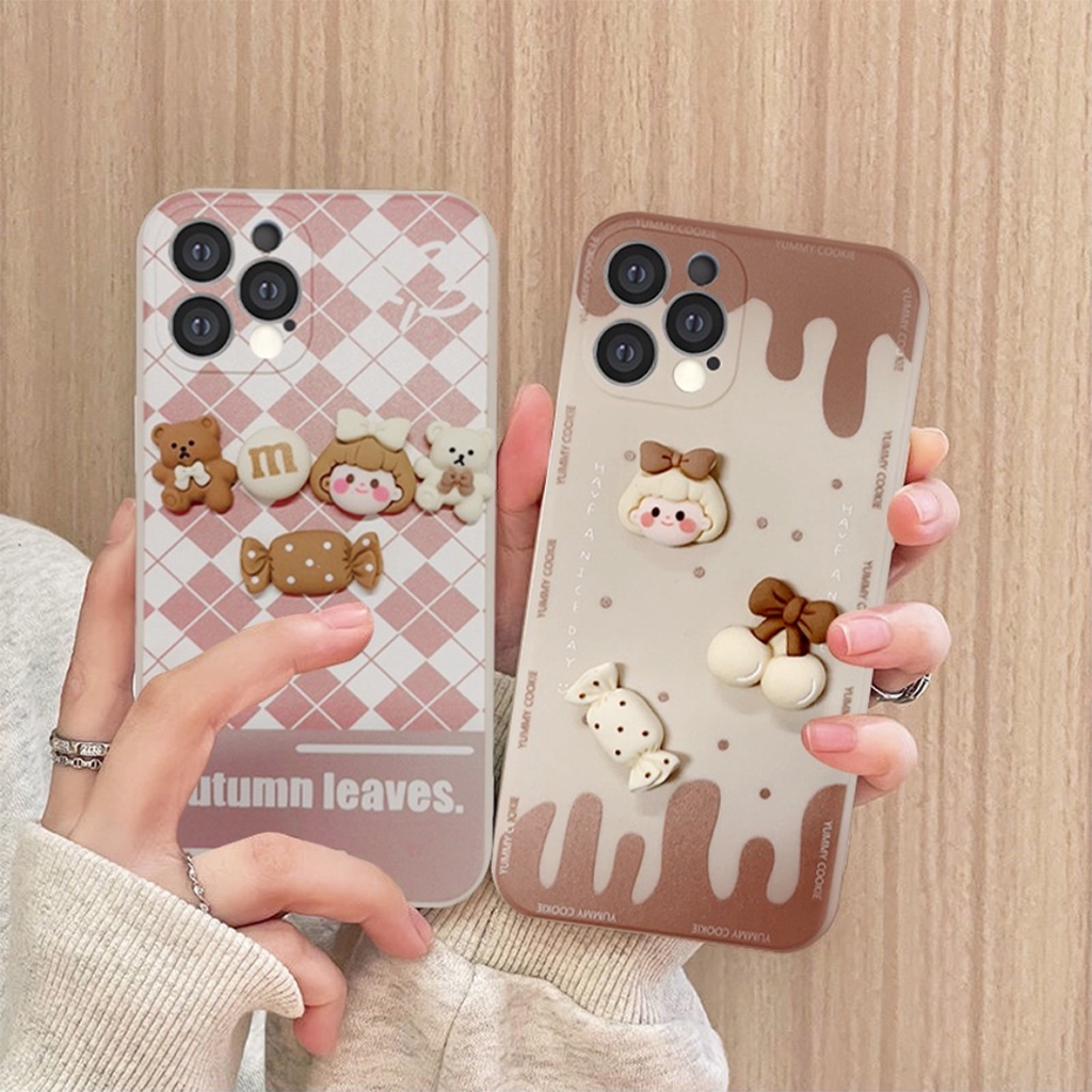 Case Samsung A04S A12 M12 A13 5G A32 4G  Casing Silicon Liquid Cute Little Autumn Leaves Protection Camera