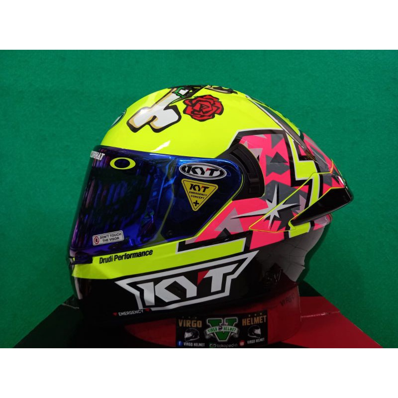 KYT HELM NFR FULLFACE MISANO 41 2018 ORIGINAL KYT+VISOR IRIDIUM