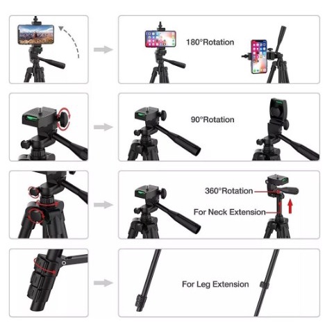 Tripod Handphone HP Tripot Kamera 3120 1 Meter Free Holder U &amp; Tas