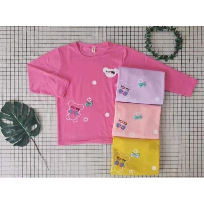 Baju Kaos Lengan Panjang Anak Perempuan Usia 1 - 5 Tahun Original Import | Kaos Panjang Anak Cewek