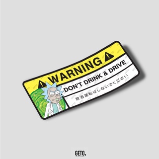 Anime Car Warning Stickers - RICK (Premium Holographic Vinyl / Decals)