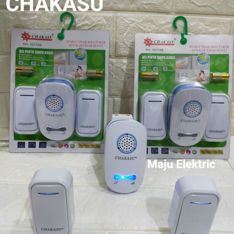 Bell Bel Pintu Rumah Wireless 1 Tombol / 2 Tombol Chakasu / Hattasu / door bell