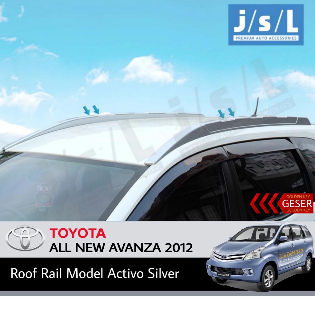 JSL Roof Rail All New Avanza 2012 Roof Rail Model Activo Colour By Request
