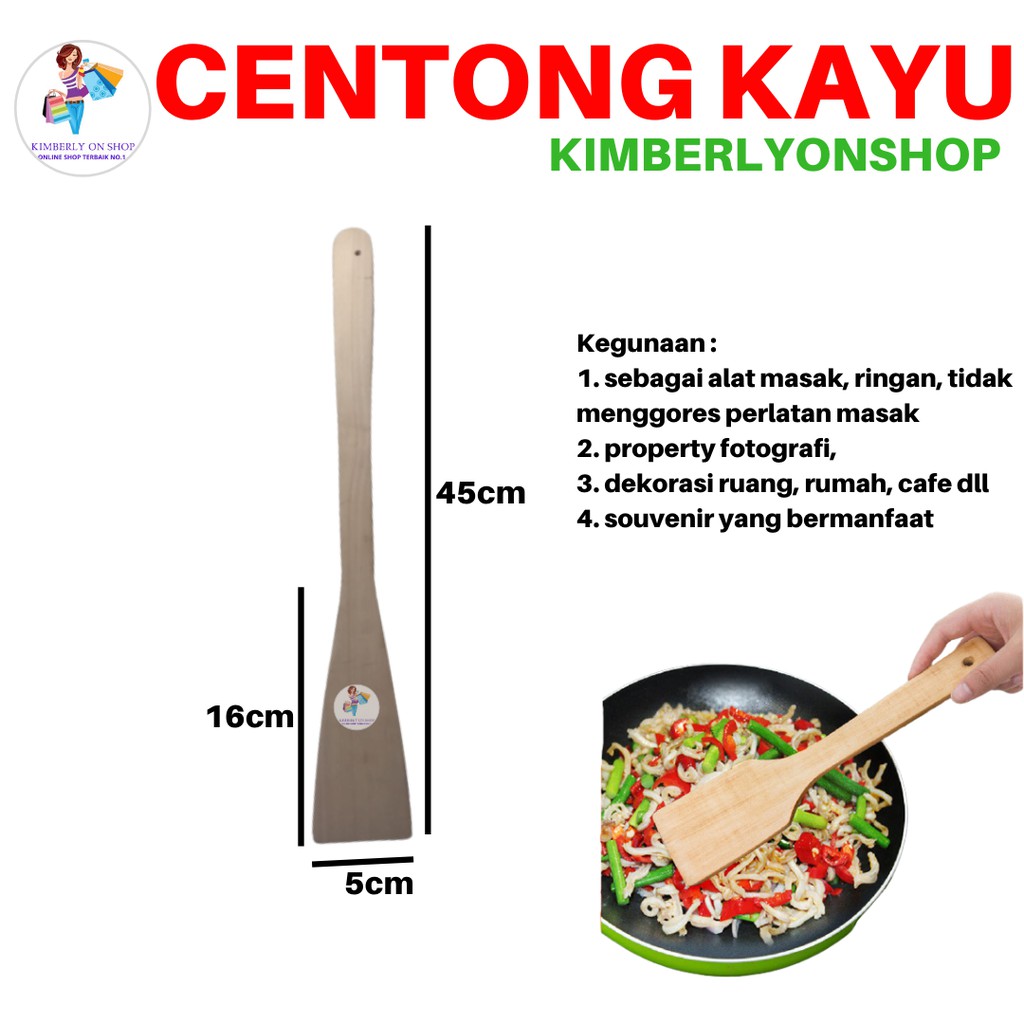 Centong Kayu Oval Sendok Nasi