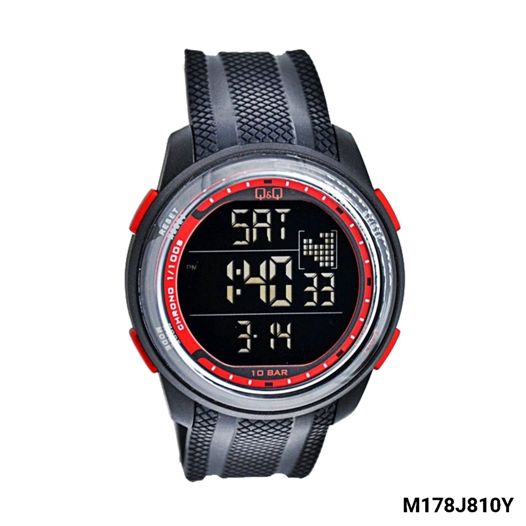 Jam Tangan Pria Casual Sporty Rubber Digital Original Q&amp;Q QnQ QQ M178 M178J Series