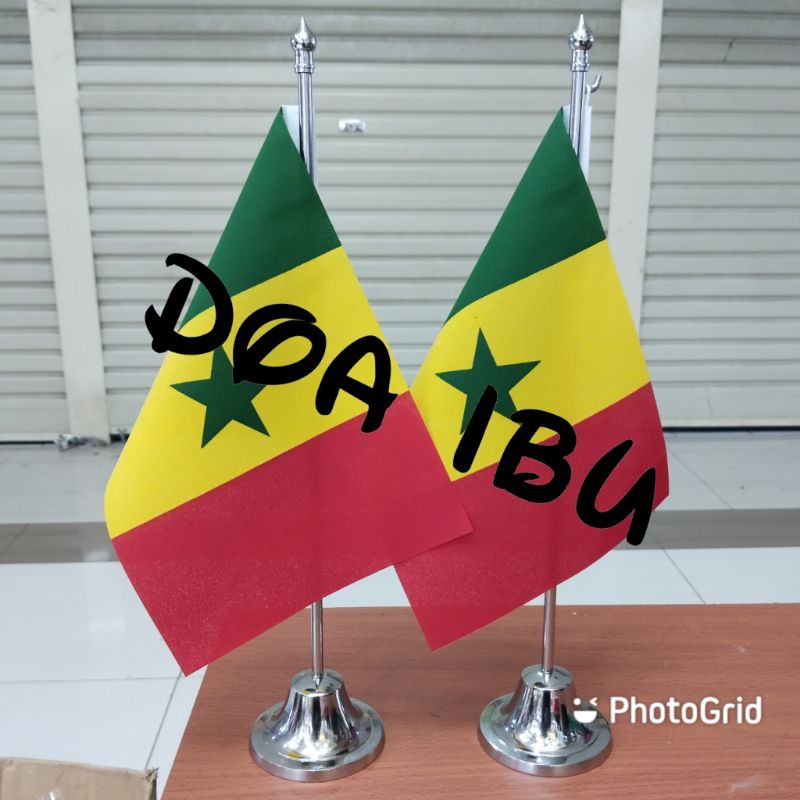 

best seller tiang stenlis meja+bendera SENEGAL ready stock