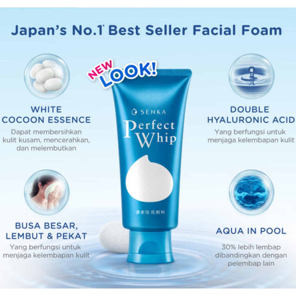 SENKA Perfect Whip Facial Foam Perfect Whip | Acne Care | White Clay | Berry Bright | Whip Fresh | Whip White | Whip Sakura | Acne Care | Gentle Wash | Collagen-in