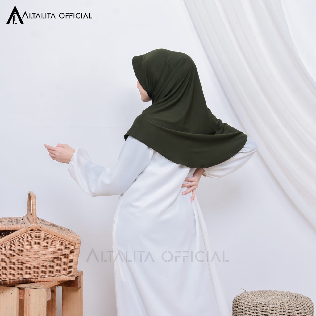 Altalita - Bergo Hamidah Polos Olahraga Sekolah Spandek Jersey Premium Menutupi Dada