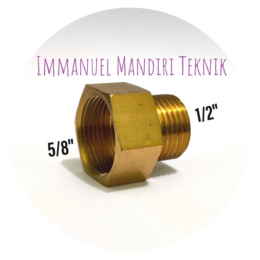 Vlok Sok Drat Luar Dalam 5/8 x 1/2 / Sok keran 5/8 x 1/2 Import