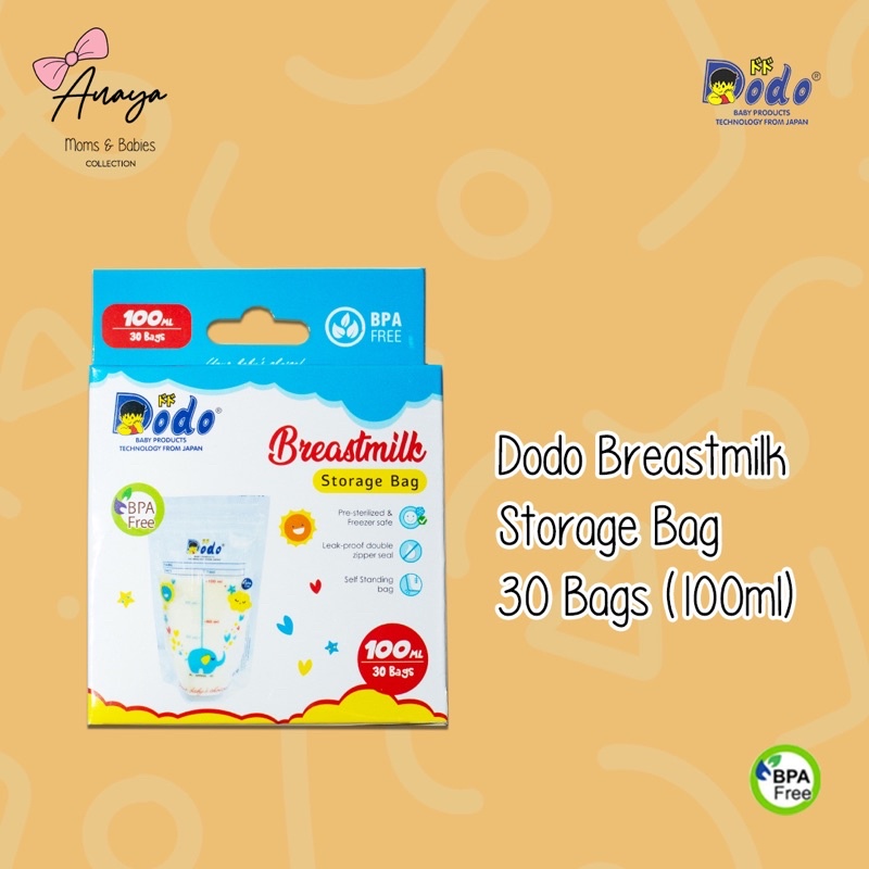 Dodo Breast Milk Storage Bag 100ml / Kantong Asi Dodo
