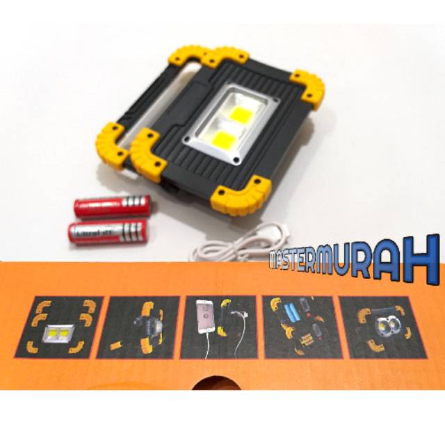 Lampu COB Emergency Senter JL-812 Untuk Kendaraan Rumah dan Jinlong Outdoor Power Bank 20watt 20W