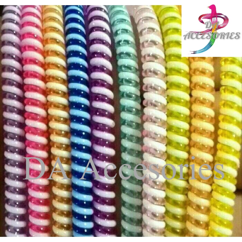 Pelindung Kabel Cord Protector Spiral Pelapis Kabel 2 Warna One Tone