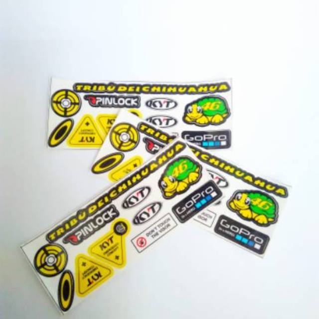 Stiker Kaca Helm Kyt satu set / stiker visor kyt