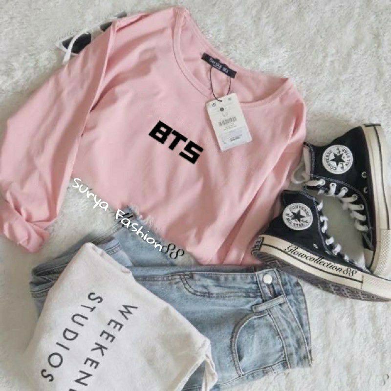 BIG SALEEE!!! Tumbrl Tee LongSleeve BT5 Lengan Panjang Pakaian Wanita Murah