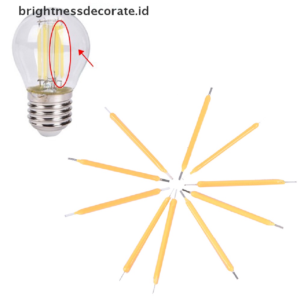 10 Pcs Lampu Bohlam Lilin LED COB Tenaga Surya Super Terang Untuk Rumah