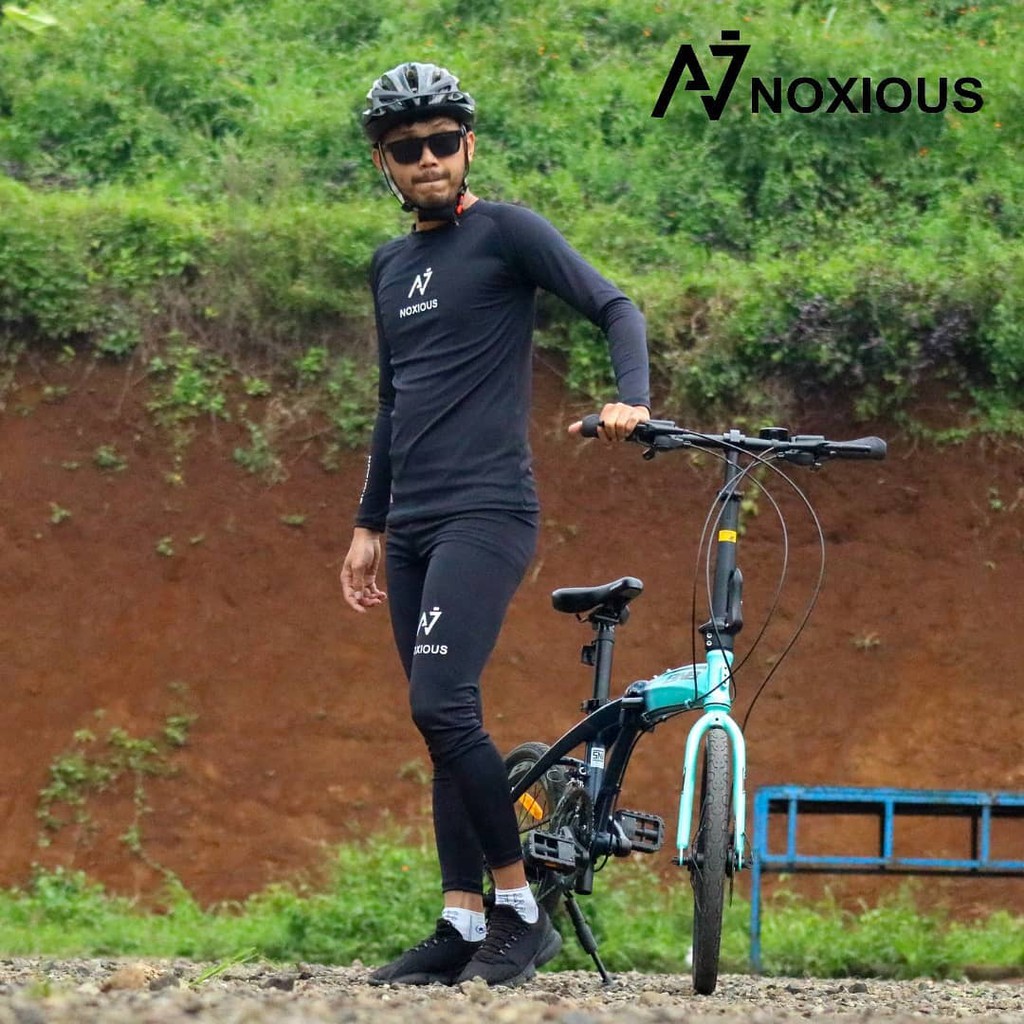 Noxious Setelan Baselayer Gowes Original Hitam