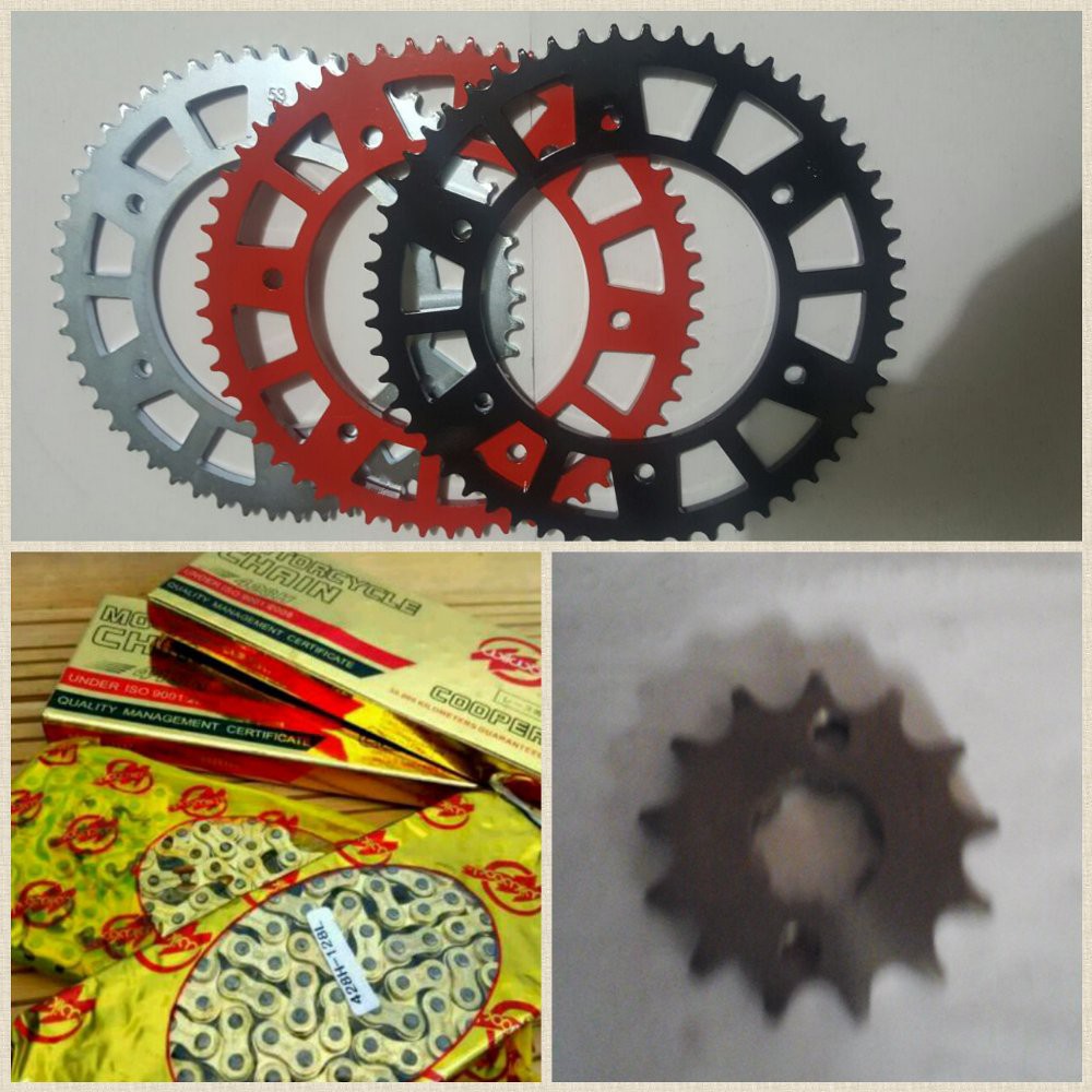 gear crf150 L set rantai gold gear depan tk atau sss geat set crf150 L