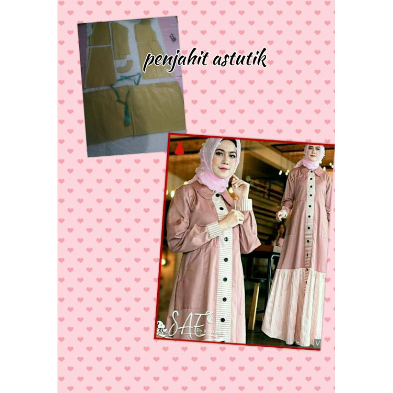 POLA JIPLAK GAMIS/POLA INSTAN GAMIS/BUSUI/MODERN/TERBARU