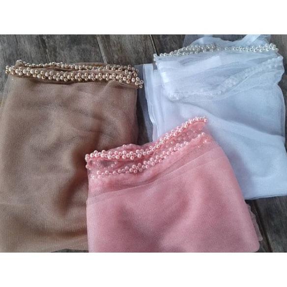 Slayer Pengantin/ Slayer Veil Mutiara Pengantin / Hijab Pengantin Mutiara