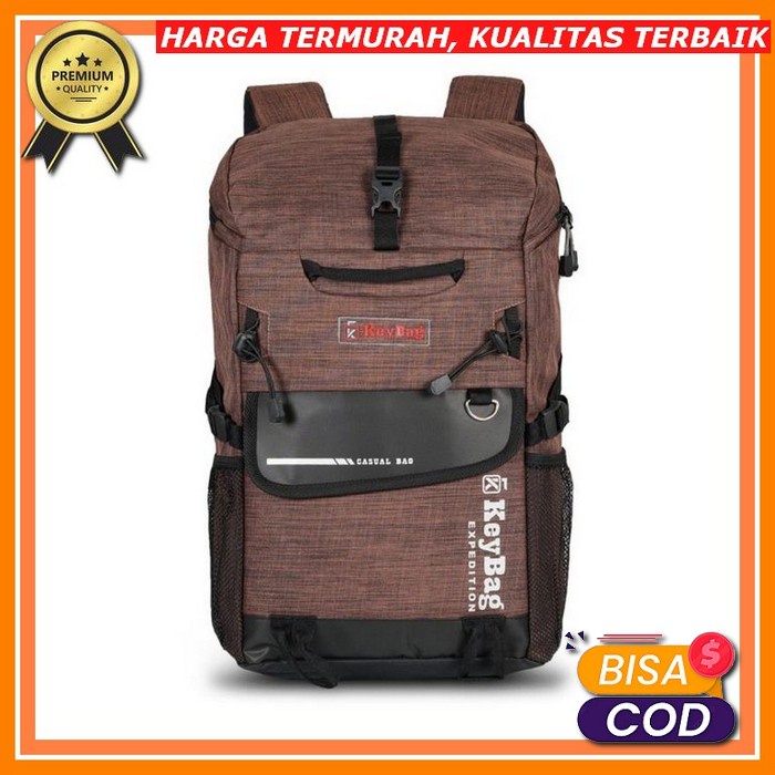 Tas Ransel Pria Backpack Import Kanvas Hitam Konate Ta584B5 Besar Muat Laptop Gendong Punggung Sekol